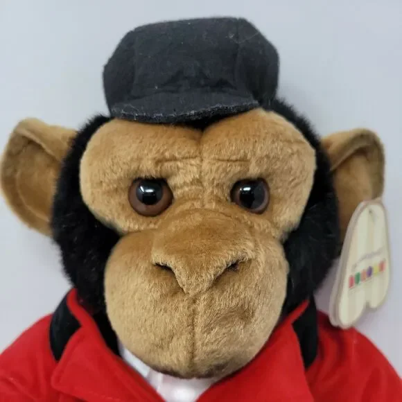 Aurora Plush Tally Ho Monkey Rare Original Circus Stuffed Animal Red Coat Vtg